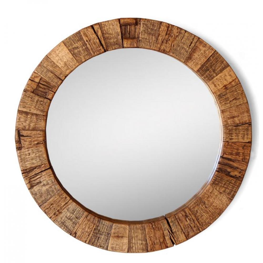 CSF tukor loft ujrahasznositott fa tomorfa butor lakberendezes tervezes gyartas asztalos nappali halo tukor kerek rusztikus nyaralo eloszoba.JPG